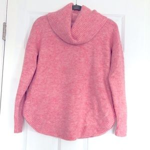 NEW Bright Pink Cowl Neck Tunic Sweater
